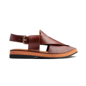 Kaptaan Charsadda Chappal - Brown